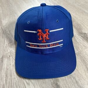 Vintage‎ New York Mets Hat Snapback MLB Baseball Blue Youngan Cap